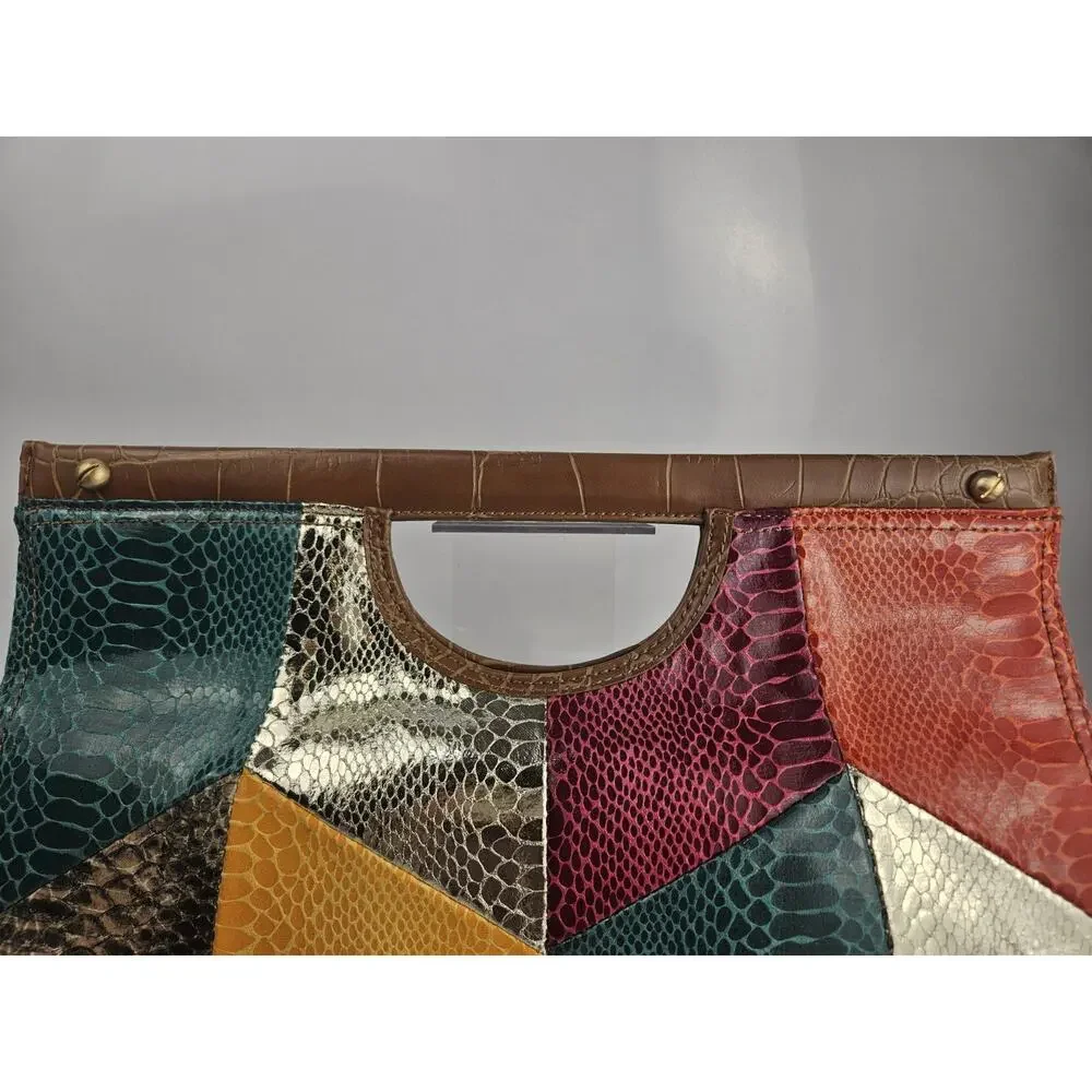 Vintage Maximalist Nine West PU Leather Patchwork Bag - Picture 3 of 10